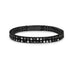 Black Stone Double Row Tennis Bracelet - Mens Steel Bracelets - The Steel Shop