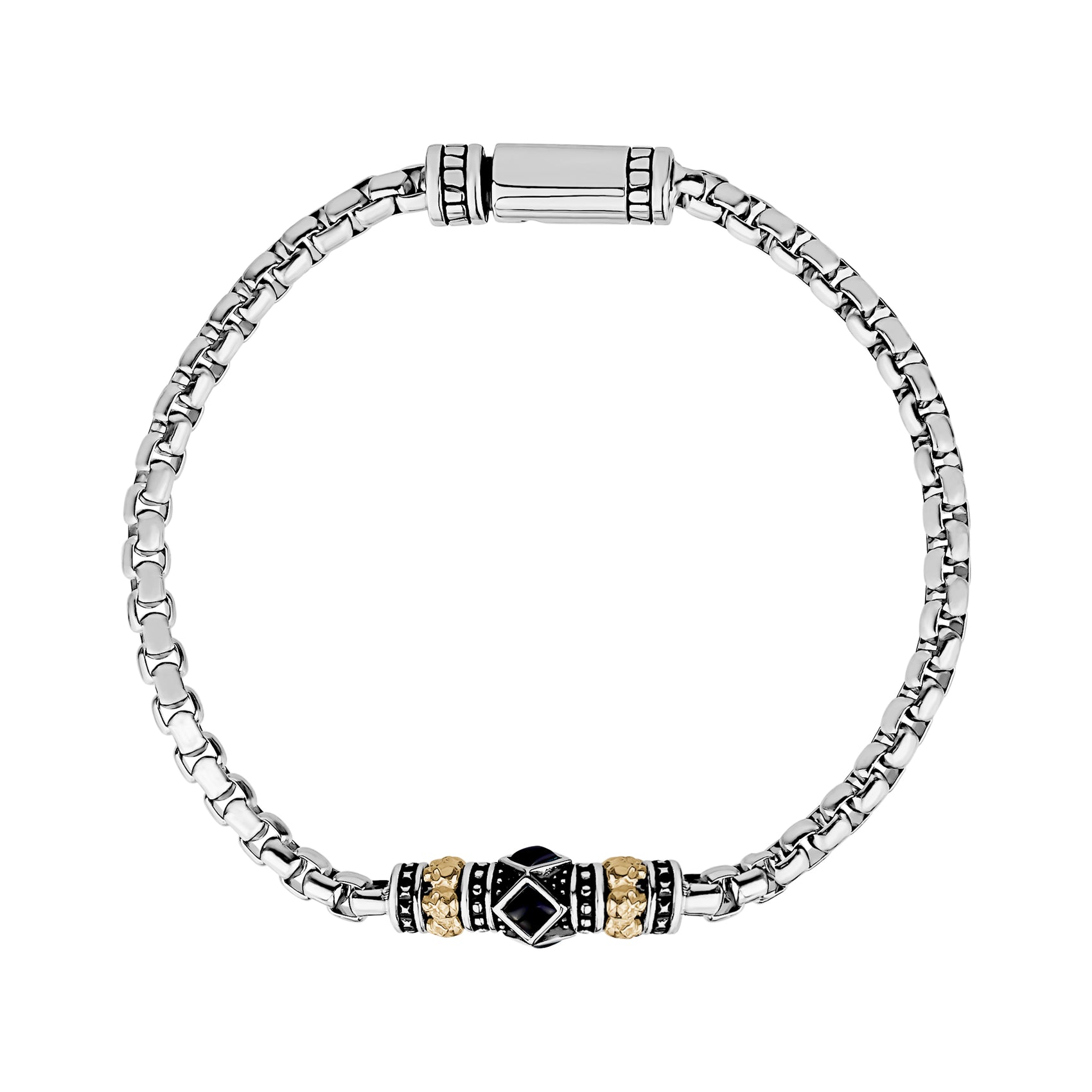 Skulls and Stones Bracelet - Mens Steel Bracelets - The Steel Shop