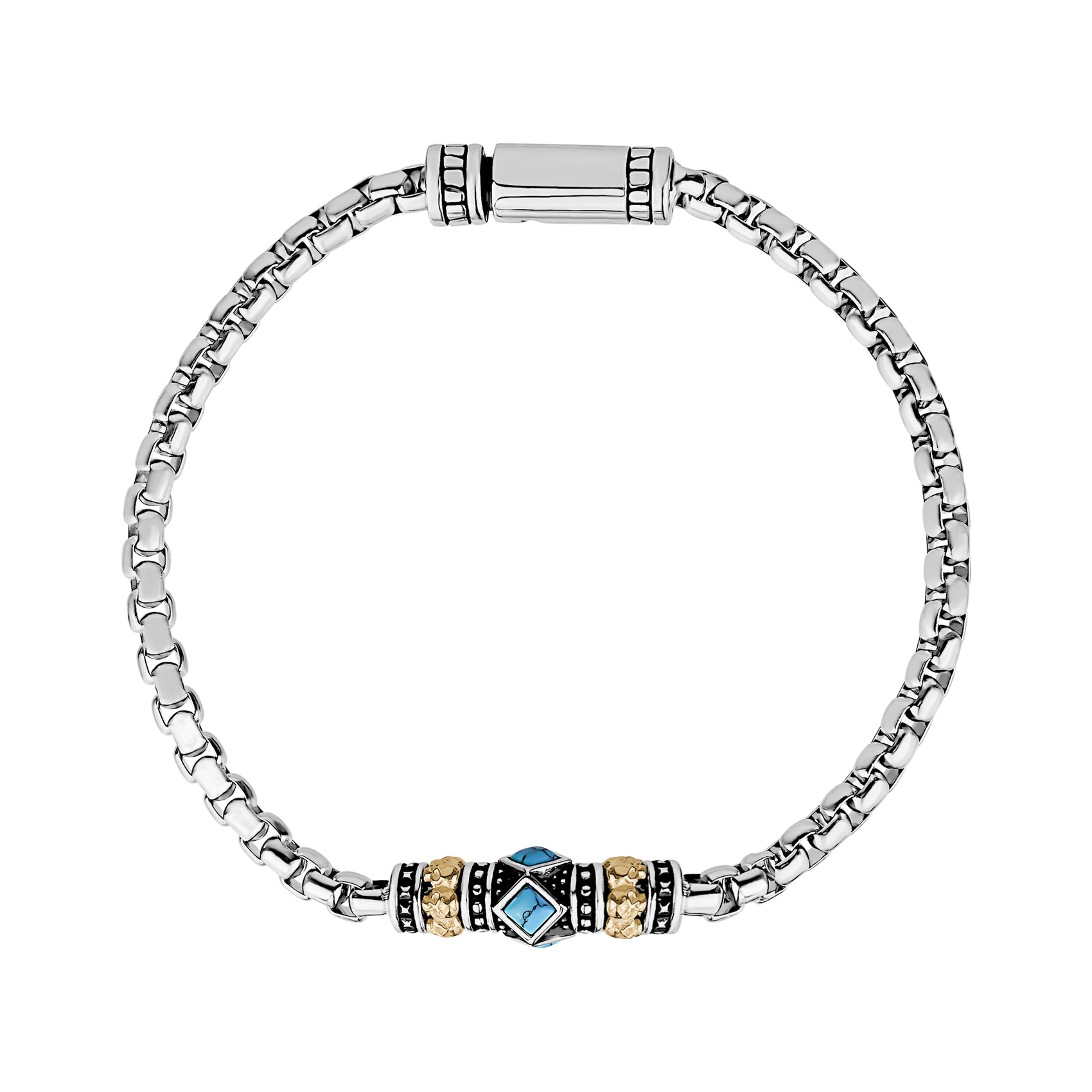 Skulls and Stones Bracelet - Mens Steel Bracelets - The Steel Shop