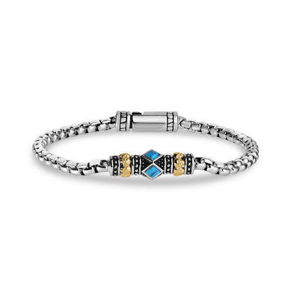 Skulls and Stones Bracelet - Mens Steel Bracelets - The Steel Shop