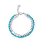 Aqua Duo Link Bracelet - Mens Steel Bead Bracelets - The Steel Shop