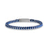 Electric Blue Franco Link Bracelet - Mens Steel Bracelets - The Steel Shop