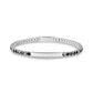 Black Stone ID Tennis Bracelet | 3mm - Unisex Steel Bracelet - The Steel Shop