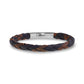 Black & Brown Leather Bracelet | 6MM - Mens Steel Leather Bracelets - The Steel Shop