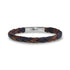 Black & Brown Leather Bracelet | 6MM - Mens Steel Leather Bracelets - The Steel Shop