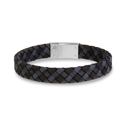 Midnight Fade Leather Bracelet - Mens Steel Leather Bracelets - The Steel Shop