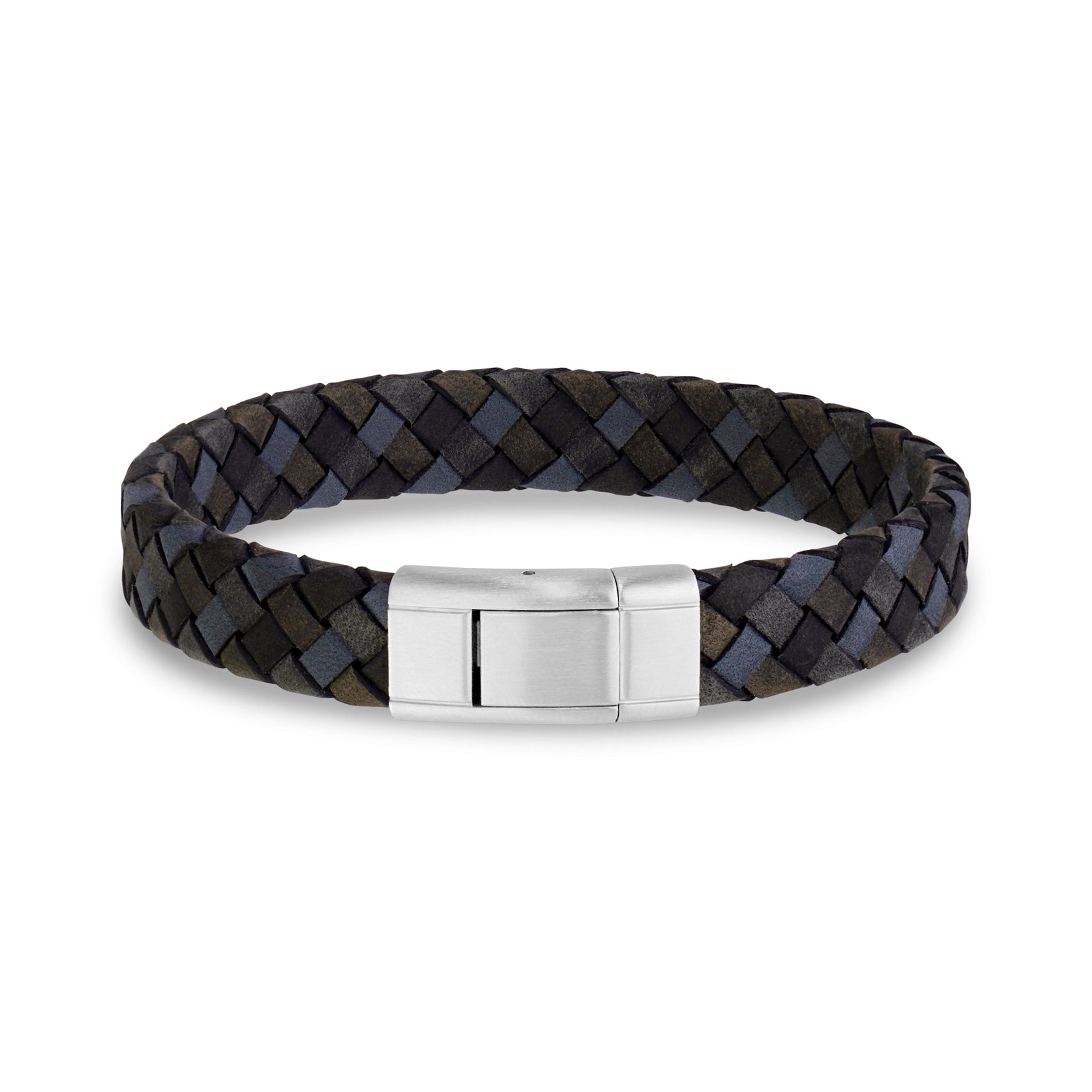Midnight Fade Leather Bracelet - Mens Steel Leather Bracelets - The Steel Shop