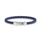 Detailed view of smooth leather texture and high-quality stainless steel clasp on bracelet