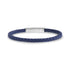 Lifestyle image of square leather bracelet paired with casual outfit on wrist  