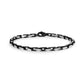 Two Tone Matte Oval Link Bracelet - Mens Steel Bracelets - The Steel Shop