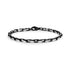 Two Tone Matte Oval Link Bracelet - Mens Steel Bracelets - The Steel Shop