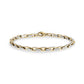 Two Tone Matte Oval Link Bracelet - Mens Steel Bracelets - The Steel Shop