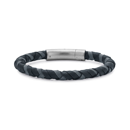 Nightfall Braided Leather Bracelet
