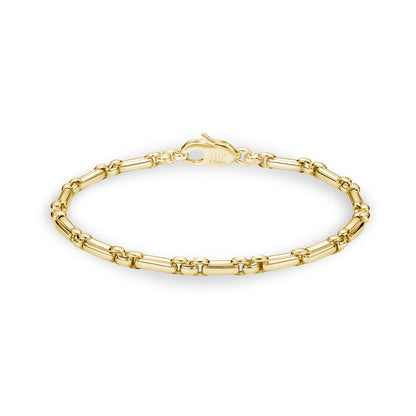 Round Box Link Figaro Bracelet - Mens Steel Bracelets - The Steel Shop