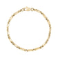 Round Box Link Figaro Bracelet - Mens Steel Bracelets - The Steel Shop