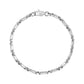 Round Box Link Figaro Bracelet - Mens Steel Bracelets - The Steel Shop