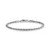 Close-up angle of thin stainless steel rope chain bracelet with lobster clasp