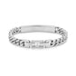 Back view of pyramid faceted ID bracelet showing smooth engravable inside plate and secure clasp extension