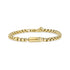 Gold box link bracelet capsule unscrewed, showing threaded screw closure for ash or keepsake fill