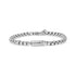 Silver 4mm round box link memorial bracelet with ribbed screw-together ash capsule charm