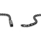 Gunmetal urn bracelet capsule bar unscrewed open, showing the hidden chamber for ashes