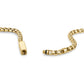 Close-up of the gold urn bracelet's rectangular engravable capsule bar