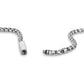 Silver urn bracelet capsule bar unscrewed open, showing the hidden chamber for ashes