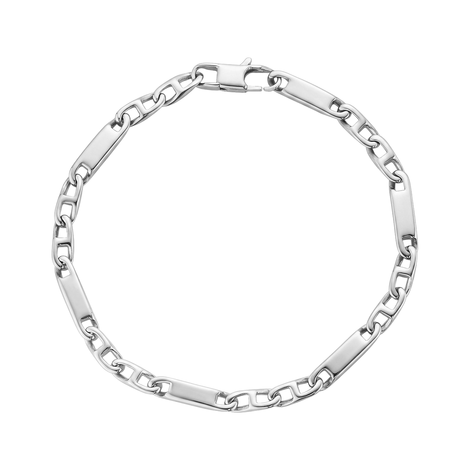 Men's Long Link Mariner Bracelet - 5mm Stainless Steel Chain – The