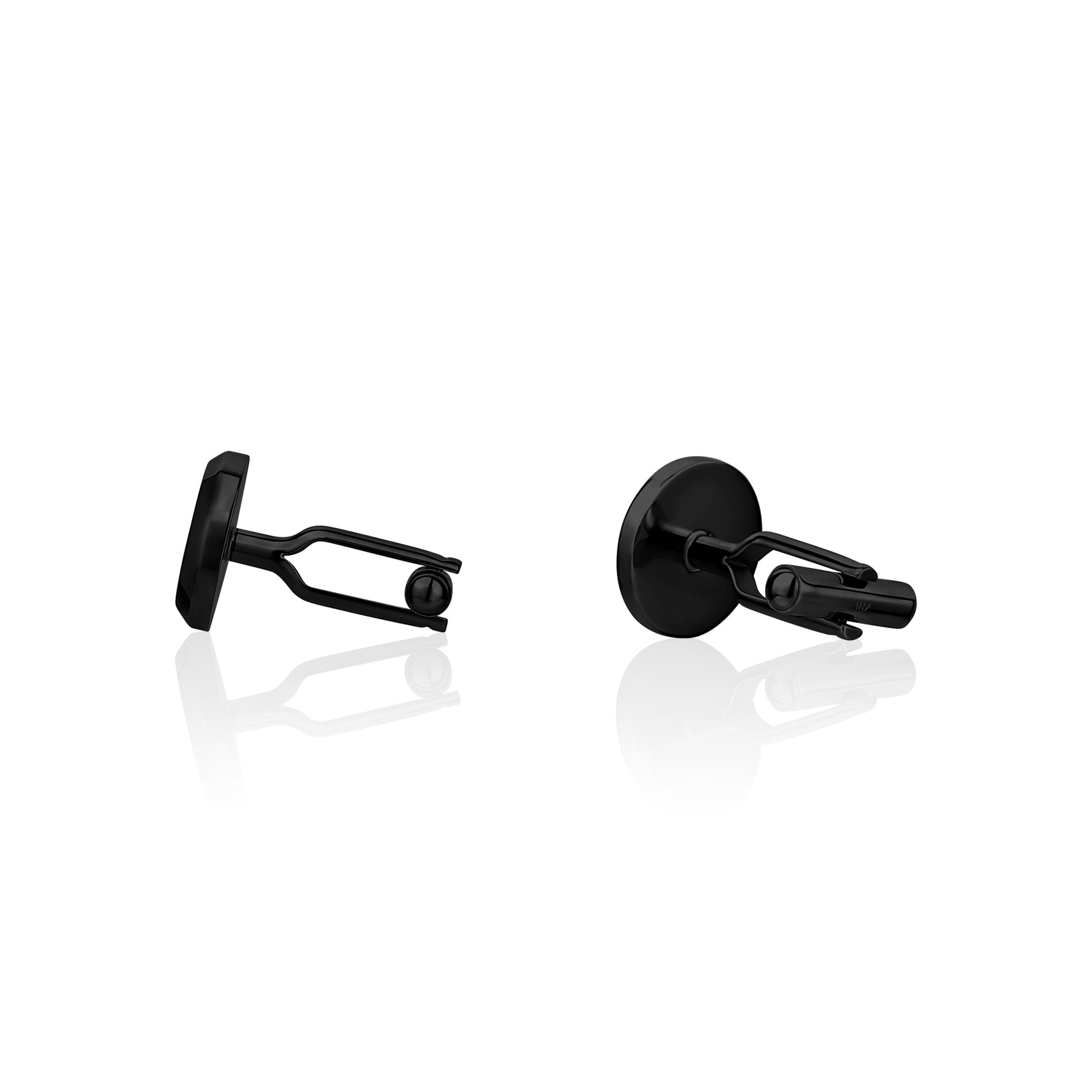 Round Beveled Edge Cufflinks - Cufflinks - The Steel Shop