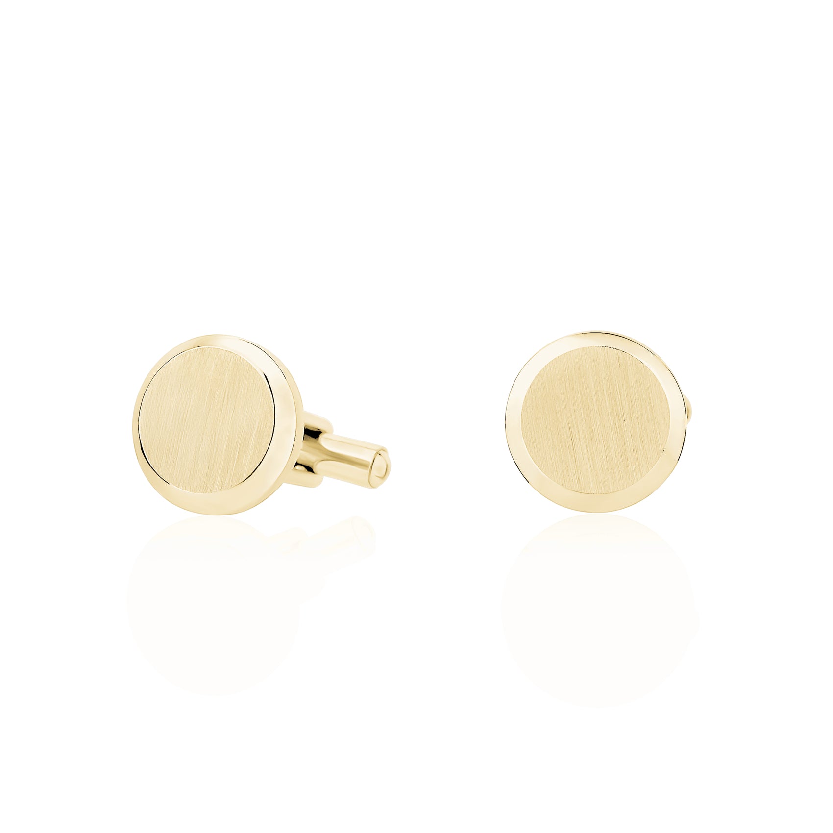 Round Beveled Edge Cufflinks - Cufflinks - The Steel Shop