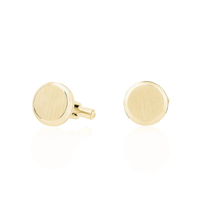 Round Beveled Edge Cufflinks - Cufflinks - The Steel Shop
