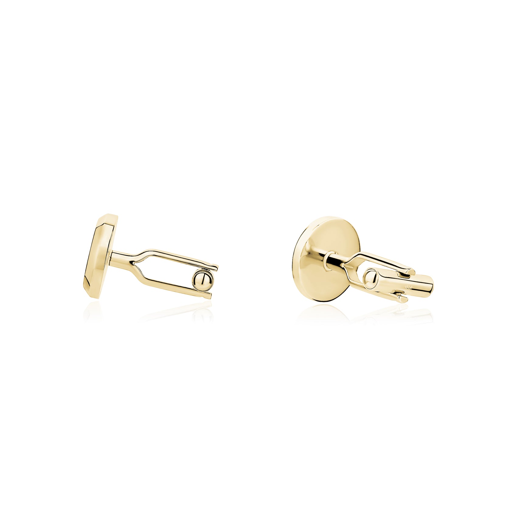 Round Beveled Edge Cufflinks - Cufflinks - The Steel Shop