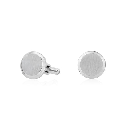 Round Beveled Edge Cufflinks - Cufflinks - The Steel Shop