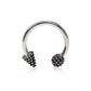Textured Circular Barbell Ring - Earrings - The Steel Shop