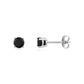 Black Stone Studs | 5MM - Men Earrings - The Steel Shop