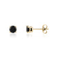 Black Stone Studs | 5MM - Men Earrings - The Steel Shop