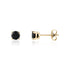 Black Stone Studs | 5MM - Men Earrings - The Steel Shop