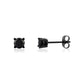 Black Stone Studs | 5MM - Men Earrings - The Steel Shop
