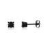 Black Stone Studs | 5MM - Men Earrings - The Steel Shop