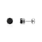 Black Stone Studs | 6.5MM - Men Earrings - The Steel Shop
