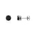 Black Stone Studs | 6.5MM - Men Earrings - The Steel Shop