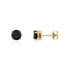 Black Stone Studs | 6.5MM - Men Earrings - The Steel Shop
