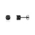 Black Stone Studs | 6.5MM - Men Earrings - The Steel Shop