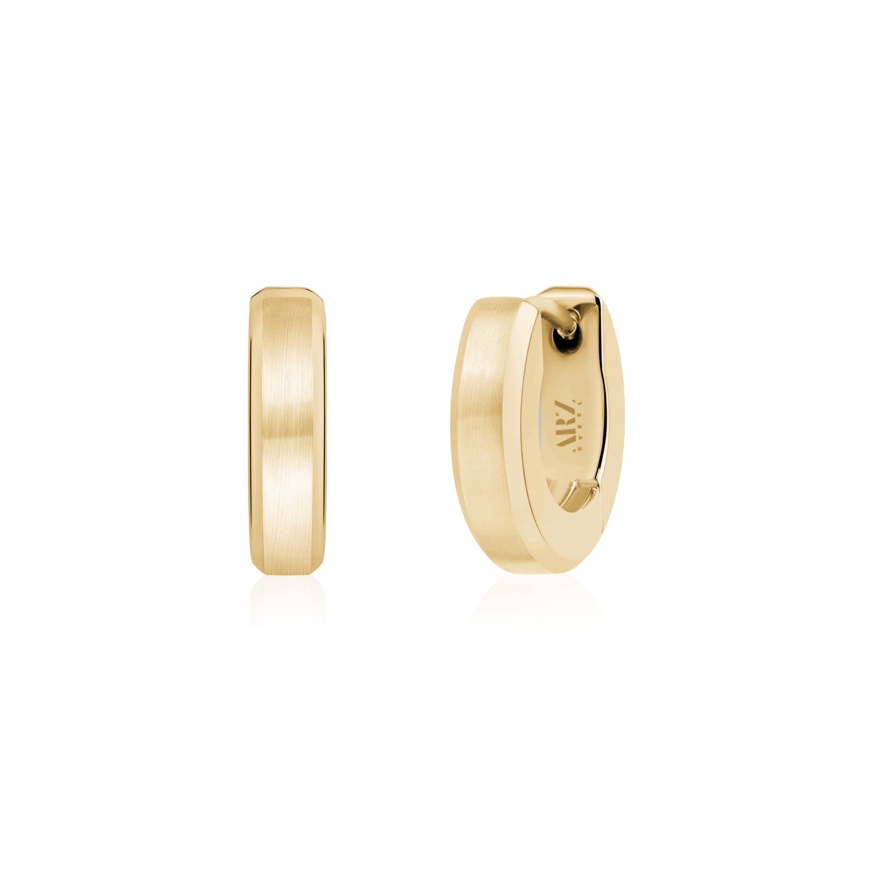 Mini Beveled Edge Huggies Earrings - Men Earrings - The Steel Shop