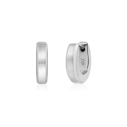 Mini Beveled Edge Huggies Earrings - Men Earrings - The Steel Shop