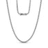 Detailed Round Box Link Chain | 4MM - Men Necklace - The Steel Shop