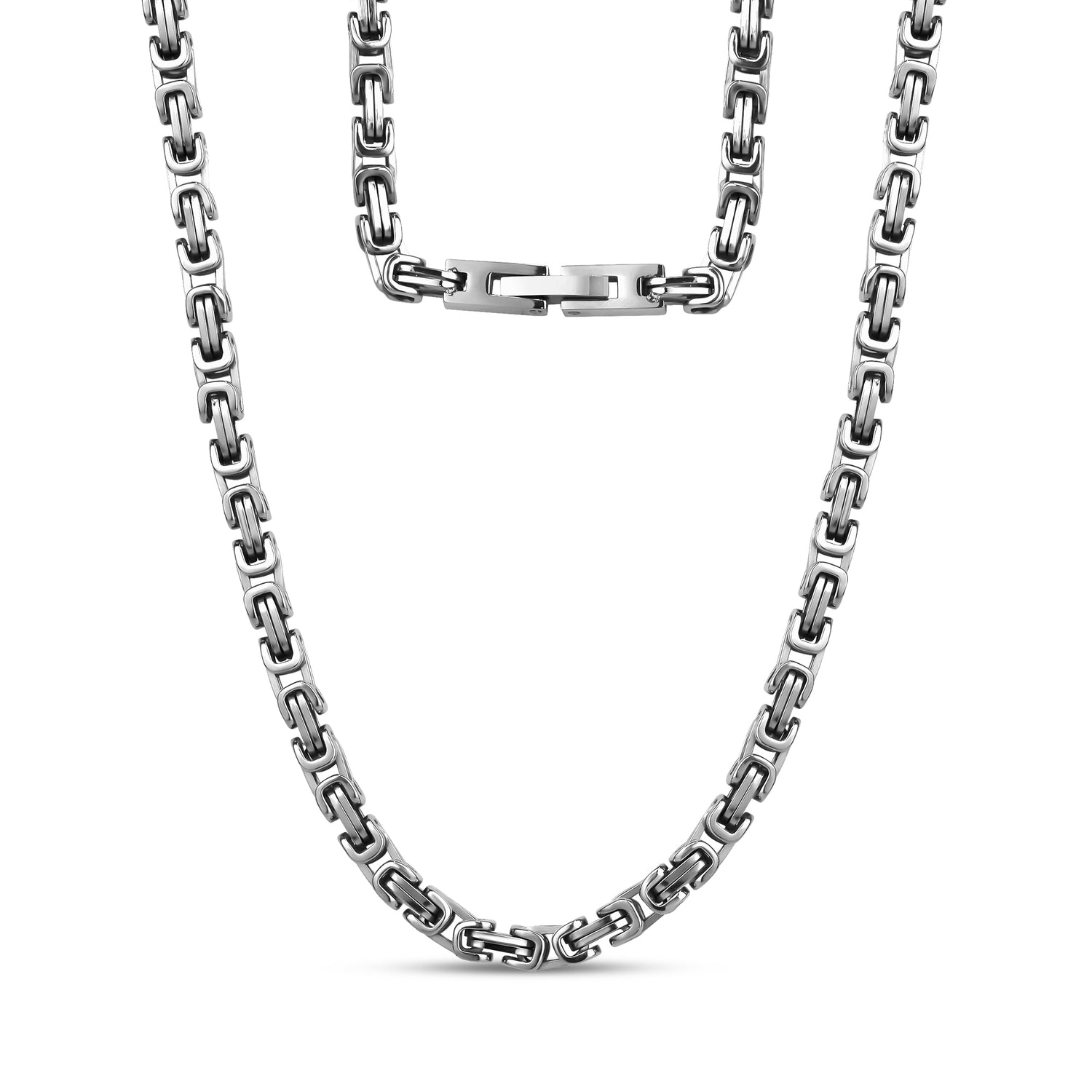 Byzantine King's Chain Stainless Steel Necklace - The Steel Shop