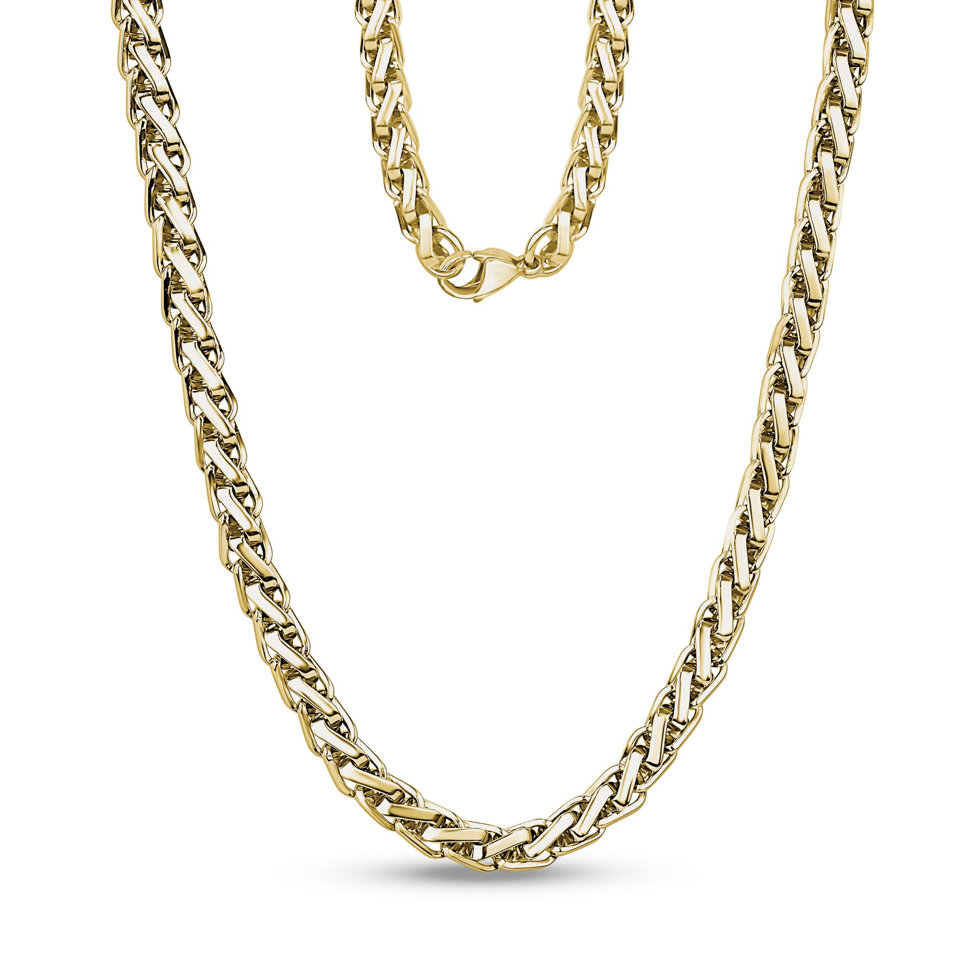 6mm Square Wheat Chain Necklace for Men – The Steel Shop
