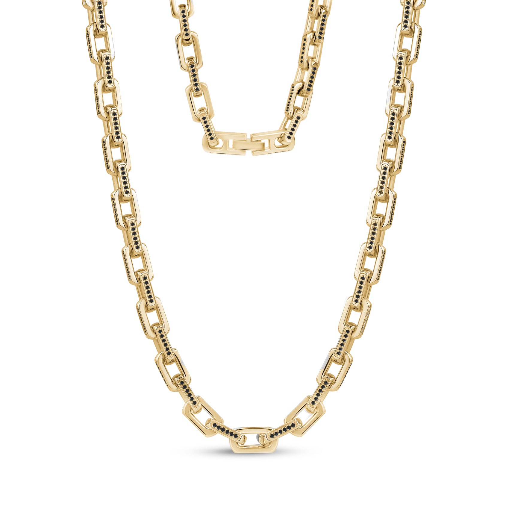 Iced Out Elongated Link Chain - Men Necklace - The Steel Shop
