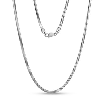 Matte Flat Snake Chain - Men Necklace - The Steel Shop